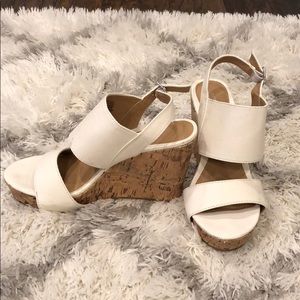 White Wedge Sandal